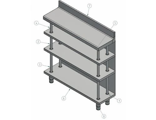 Edelstahl Bar-Arbeitstisch Mit 4 Ablagen 1000x300 5 Edelstahl Bar-Arbeitstisch Mit 4 Ablagen 1000x300 – Bild 3