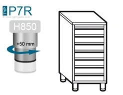 Schubladenschrank PREMIUM Mit 7 Schubladen Für Pizzateigbällchen - 500x700mm -Ausgewählte Küchengeschäfte 636846175250717670 26ec