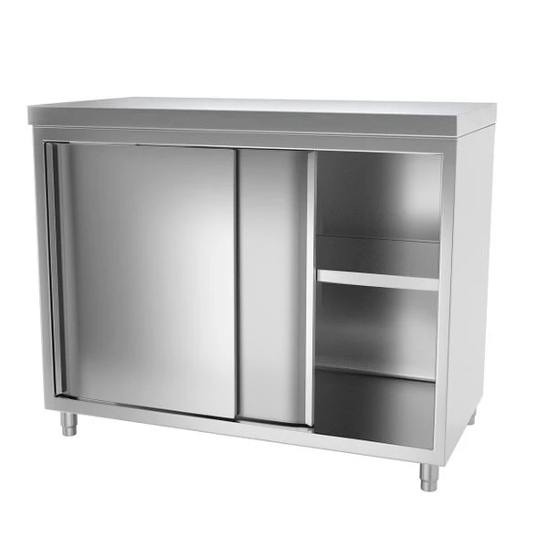 Edelstahl Arbeitsschrank PREMIUM - 1000x800mm - Mit Schiebetür Ohne Aufkantung 7 Edelstahl Arbeitsschrank PREMIUM - 1000x800mm - Mit Schiebetür Ohne Aufkantung – Bild 5