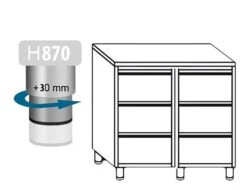 Schubladenschrank PREMIUM Mit 6 Schubladen - 1000x700mm 8 Schubladenschrank PREMIUM Mit 6 Schubladen - 1000x700mm -Ausgewählte Küchengeschäfte 636846189575944713 8971