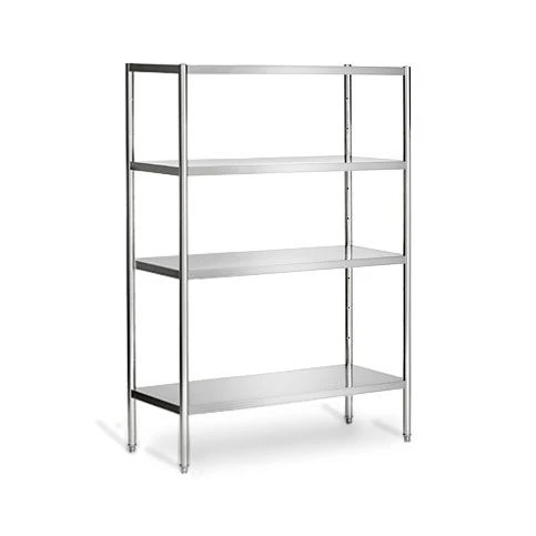Edelstahlregal PREMIUM - 1600x500mm - Mit 4 Ablagen (VERSTELLBAR) 4 Edelstahlregal PREMIUM - 1600x500mm - Mit 4 Ablagen (VERSTELLBAR) – Bild 2