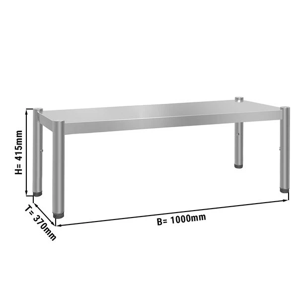 Aufsatzbord PREMIUM - 1000x370mm - Mit 1 Etage - Höhe: 415mm 3 Aufsatzbord PREMIUM - 1000x370mm - Mit 1 Etage - Höhe: 415mm