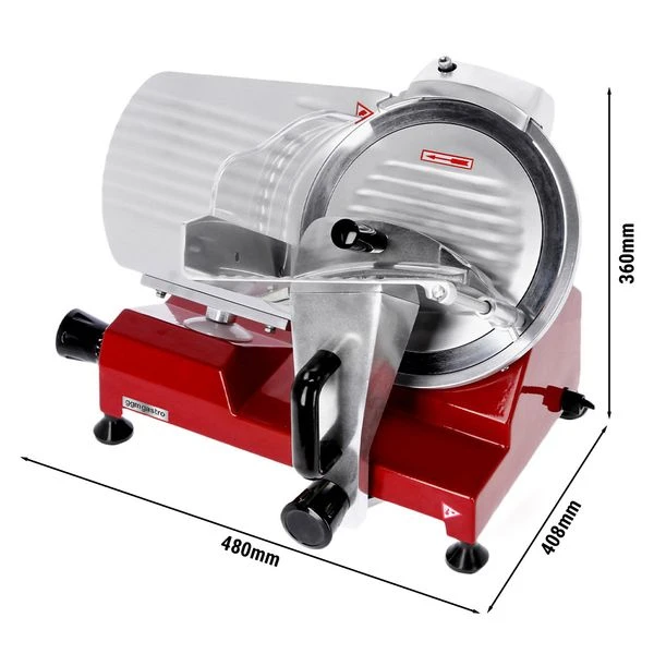 Aufschnittmaschine - 150 Watt - Messer: Ø 250mm - Rot 3 Aufschnittmaschine - 150 Watt - Messer: Ø 250mm - Rot