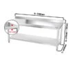 Edelstahl Arbeitstisch PREMIUM - 2000x600mm - Mit Grundboden & Aufkantung -Ausgewählte Küchengeschäfte ATK206A masse002 759c