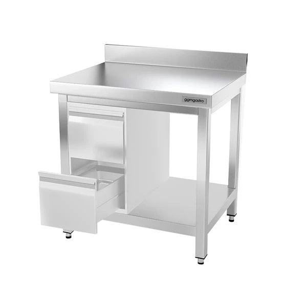 Edelstahl Arbeitstisch PREMIUM - 600x700mm - Mit Grundboden & Aufkantung 8 Edelstahl Arbeitstisch PREMIUM - 600x700mm - Mit Grundboden & Aufkantung – Bild 6