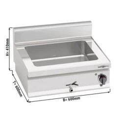 Elektro Bain-Marie - 1,2 KW - 6x GN 1/4