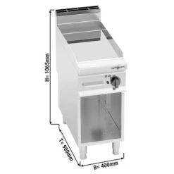 Elektro Bratplatte - 5,7 KW - Glatt - Mit Glänzendem Finish