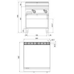 Elektro Bratplatte - 11,4 KW - Glatt - Mit Glänzendem Finish -Ausgewählte Küchengeschäfte EBPGGB899F drawing 0c16