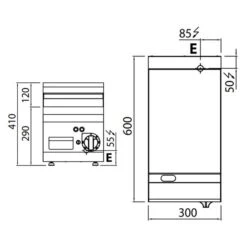 Elektro Bratplatte - 4 KW - Glatt -Ausgewählte Küchengeschäfte EGB363P drawing 5c7d