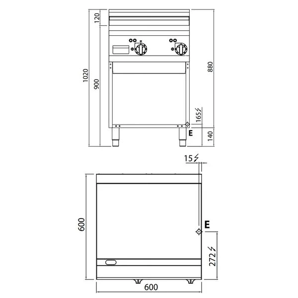 Elektro Bratplatte - 8 KW - Glatt - Hardchrom 6 Elektro Bratplatte - 8 KW - Glatt - Hardchrom – Bild 4