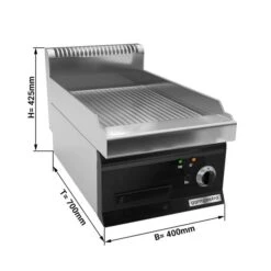 Elektro Bratplatte - 3,6 KW - Gerillt