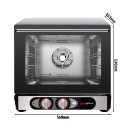 Ausgewählte Küchengeschäfte 10 Heißluftofen KOMPAKT - Manuell - Inkl.4 Bleche 450x340mm