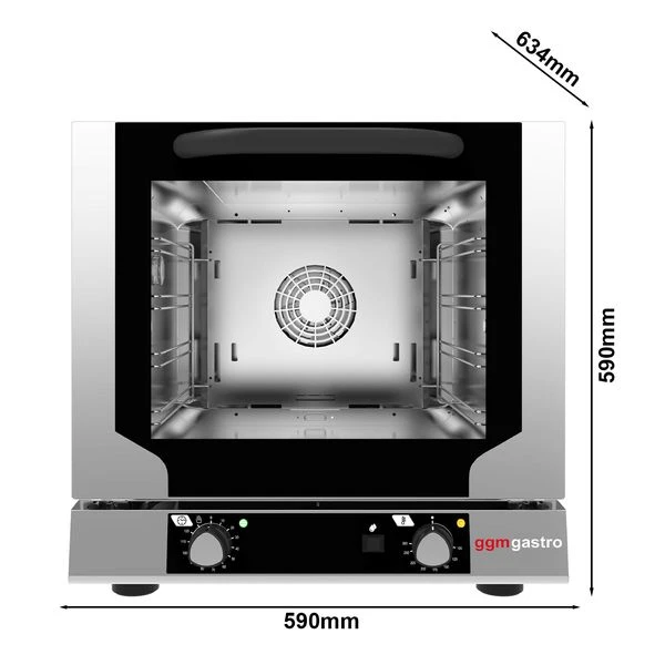 Heißluftofen KOMPAKT - Manuell - 4 Tabletts 4 Heißluftofen KOMPAKT - Manuell - 4 Tabletts – Bild 2