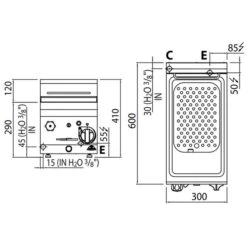 Elektro Nudelkocher - 300mm - 11 Liter - 3,5 KW -Ausgewählte Küchengeschäfte ENB363P drawing 4096 1