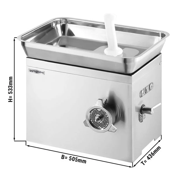 Elektrischer Fleischwolf - 350kg/h - 1,1 KW 3 Elektrischer Fleischwolf - 350kg/h - 1,1 KW