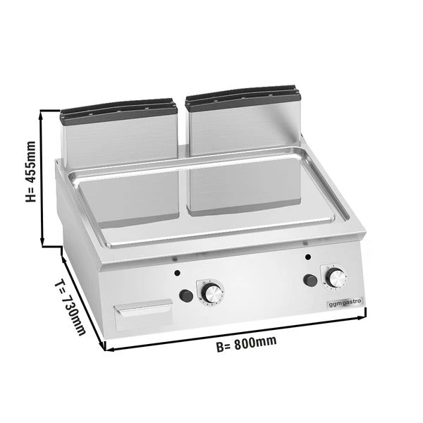 Gas Bratplatte - 13,8 KW - Glatt 3 Gas Bratplatte - 13,8 KW - Glatt
