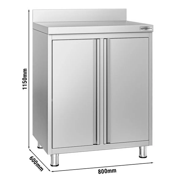 Kaffeebar-Arbeitsschrank - 800x600mm - 2 Flügeltüren & Aufkantung 3 Kaffeebar-Arbeitsschrank - 800x600mm - 2 Flügeltüren & Aufkantung