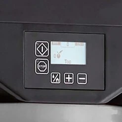 Elektrische Orangenpresse - Silber - Manuelle Zufuhr - Inkl. Ablasshahn & Reinigungsmodus 18 Elektrische Orangenpresse - Silber - Manuelle Zufuhr - Inkl. Ablasshahn & Reinigungsmodus -Ausgewählte Küchengeschäfte OBZ detail display silver 84a8