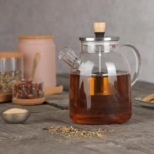 BEEM Teekanne Aus Glas - Mit Siebeinsatz - 1 Liter 16 BEEM Teekanne Aus Glas - Mit Siebeinsatz - 1 Liter – Bild 14