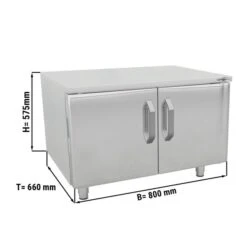 Edelstahl Unterbau - 800mm - 2 Türen