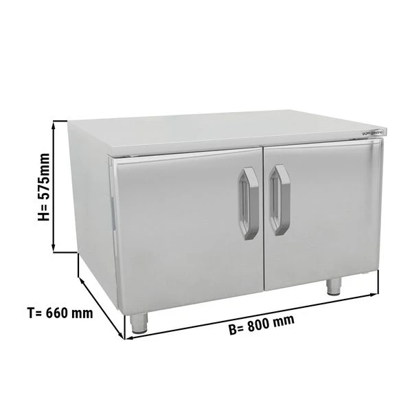 Edelstahl Unterbau - 800mm - 2 Türen 3 Edelstahl Unterbau - 800mm - 2 Türen