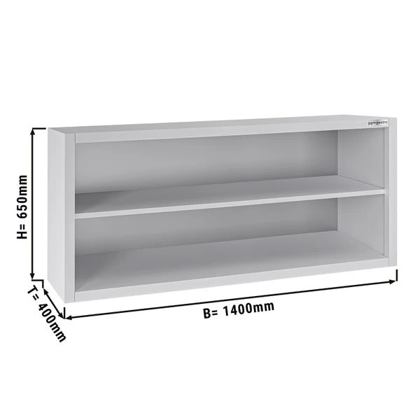 Edelstahl Wandhängeschrank ECO - 1400x400mm - Ohne Schiebetür - 650mm Hoch 3 Edelstahl Wandhängeschrank ECO - 1400x400mm - Ohne Schiebetür - 650mm Hoch