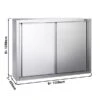 Edelstahl Wandhängeschrank PREMIUM - 1000x400mm - Mit Schiebetür - 1000mm Hoch -Ausgewählte Küchengeschäfte WSK1010 0 546f