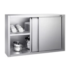 Edelstahl Wandhängeschrank PREMIUM - 1000x400mm - Mit Schiebetür - 800mm Hoch -Ausgewählte Küchengeschäfte WSK108 2 a83b