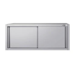 Edelstahl Wandhängeschrank ECO - 1600x400mm - Mit Schiebetür - 650mm Hoch -Ausgewählte Küchengeschäfte WSK164 ECO 3 d738