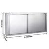 Edelstahl Wandhängeschrank PREMIUM - 2000x400mm - Mit Schiebetür - 800mm Hoch 2 Edelstahl Wandhängeschrank PREMIUM - 2000x400mm - Mit Schiebetür - 800mm Hoch -Ausgewählte Küchengeschäfte WSK208 0 d0cc