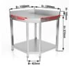 Edelstahl Eckarbeitstisch PREMIUM Mit Grundboden & Aufkantung 1000x700mm 1 Edelstahl Eckarbeitstisch PREMIUM Mit Grundboden & Aufkantung 1000x700mm -Ausgewählte Küchengeschäfte atek107A masse 491d