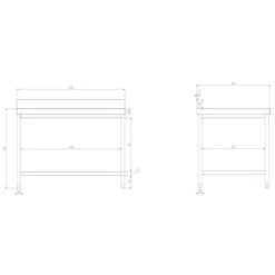 Edelstahl Arbeitstisch PREMIUM - 1500x800mm - Mit Grundboden & Aufkantung 22 Edelstahl Arbeitstisch PREMIUM - 1500x800mm - Mit Grundboden & Aufkantung -Ausgewählte Küchengeschäfte atk158a zeichnung ade0