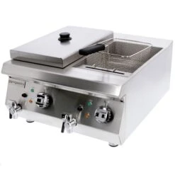 Doppelfritteuse - 600mm - 8+8 Liter - 9 KW - Mit Ablasshahn -Ausgewählte Küchengeschäfte efk653 8 8 2 4a7c 1