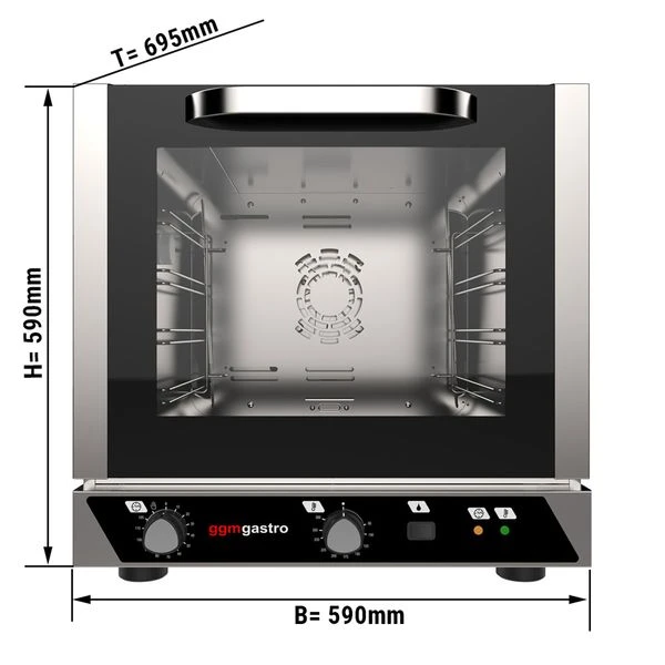 Heißluftofen KOMPAKT - Manuell - 4 Tabletts 3 Heißluftofen KOMPAKT - Manuell - 4 Tabletts