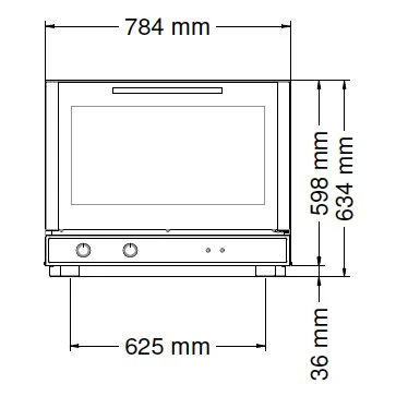 Heißluftofen KOMPAKT - Manuell - 4x EN 60x40 Oder GN 1/1 6 Heißluftofen KOMPAKT - Manuell - 4x EN 60x40 Oder GN 1/1 – Bild 4