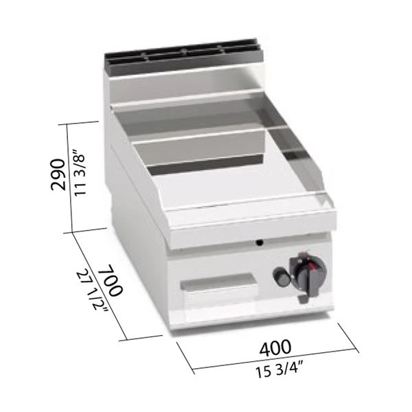 Gas Bratplatte - 6,9 KW - Glatt - Mit Glänzendem Finish 5 Gas Bratplatte - 6,9 KW - Glatt - Mit Glänzendem Finish – Bild 3