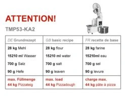 Teigknetmaschine - 53 Liter / 43 Kg - 2 Geschwindigkeiten - Kessel Abnehmbar Und Rührwerk Aufklappbar 13 Teigknetmaschine - 53 Liter / 43 Kg - 2 Geschwindigkeiten - Kessel Abnehmbar Und Rührwerk Aufklappbar -Ausgewählte Küchengeschäfte tmp53 ka2 493e
